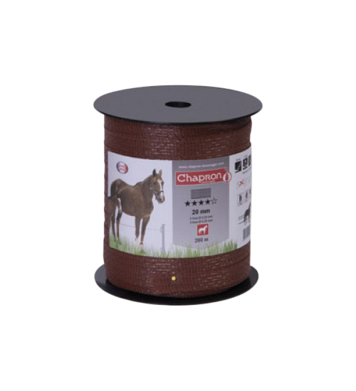Ruban 20 mm Qualité Supérieure Marron 200m
