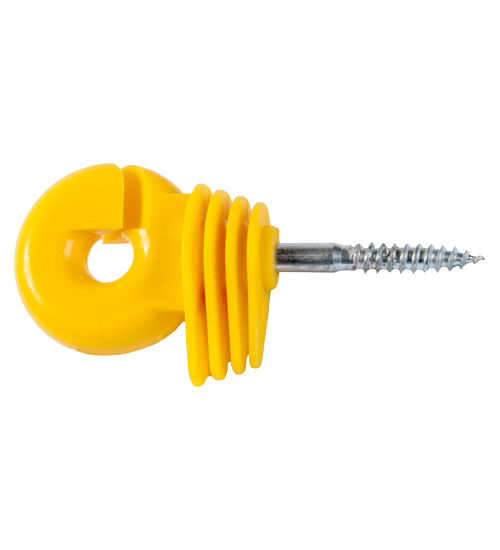 Isolateur à crochet coloris jaune à vis renforcée N 60